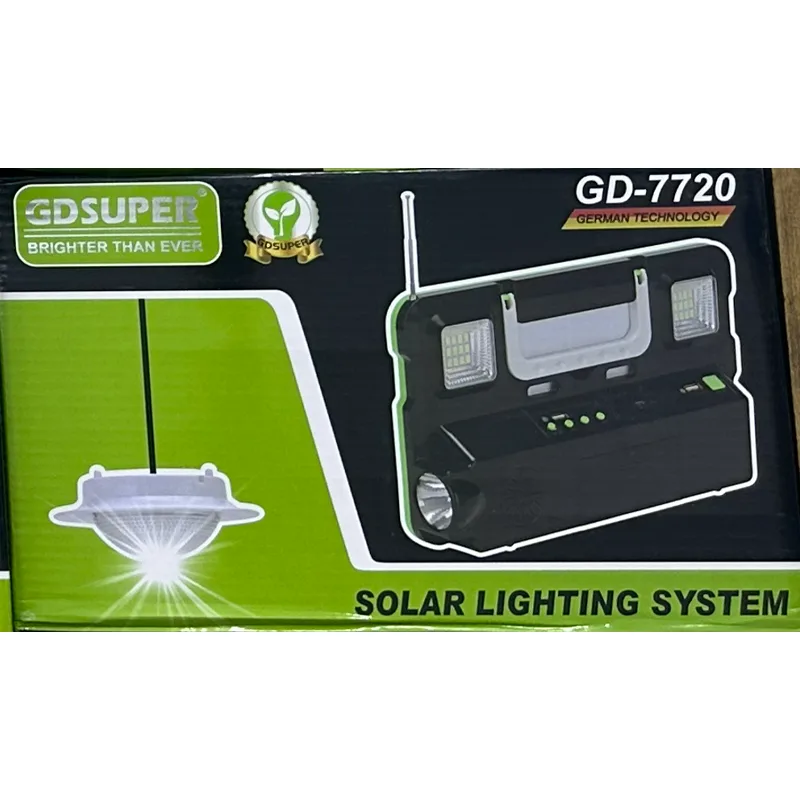 نظام إنارة شمسي محمول متعدد الاستخدام GD-7720