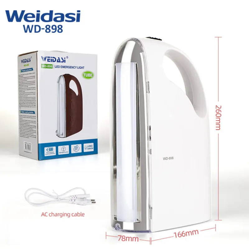 مصباح طوارئ قابل للشحن بمقبض جانبي WD-898